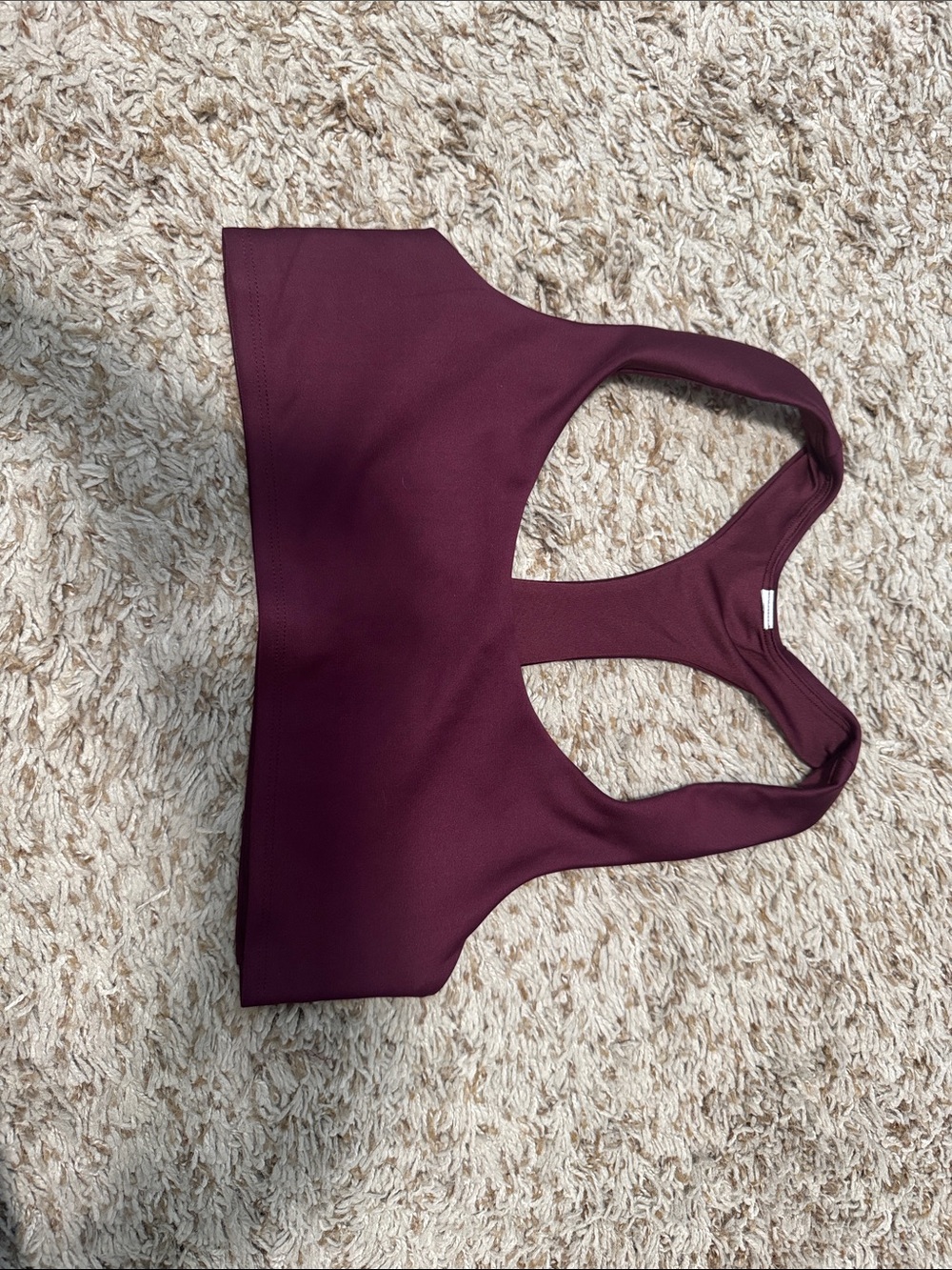 ALO Yoga Wine Cutout Racerback Sports Bra